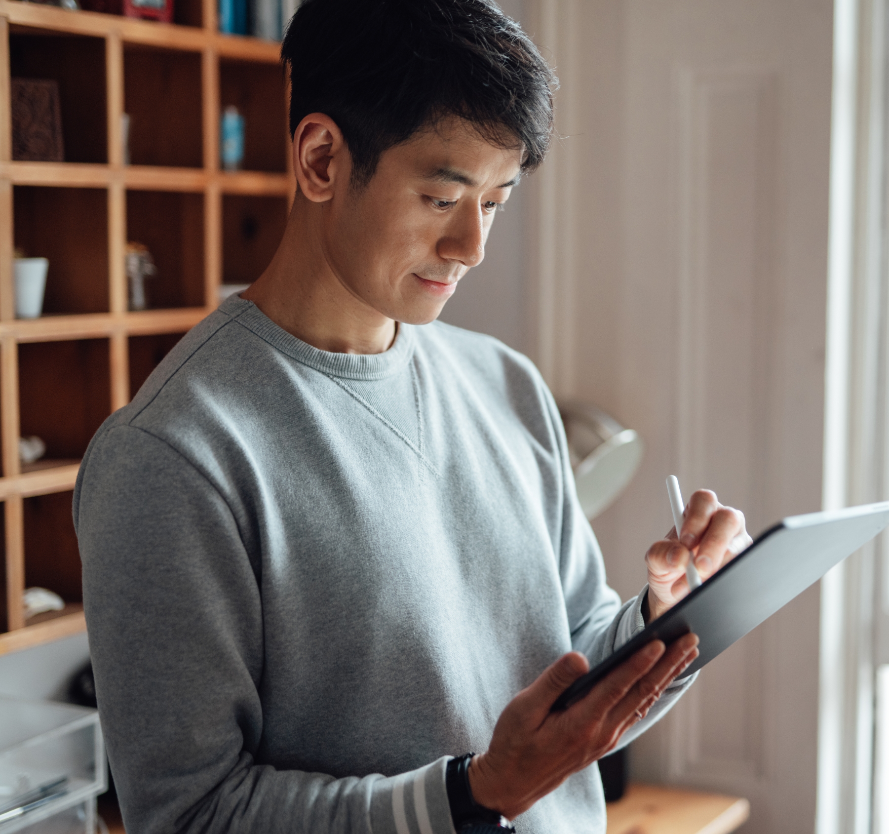 Customer enjoying Rebel's Wi-Fi that actually works from his home office