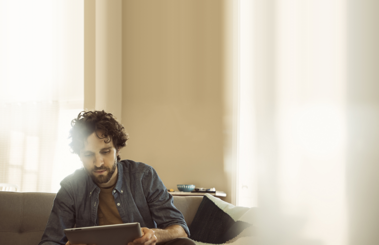 Customer enjoying Rebel's Wi-Fi that actually works from his living room