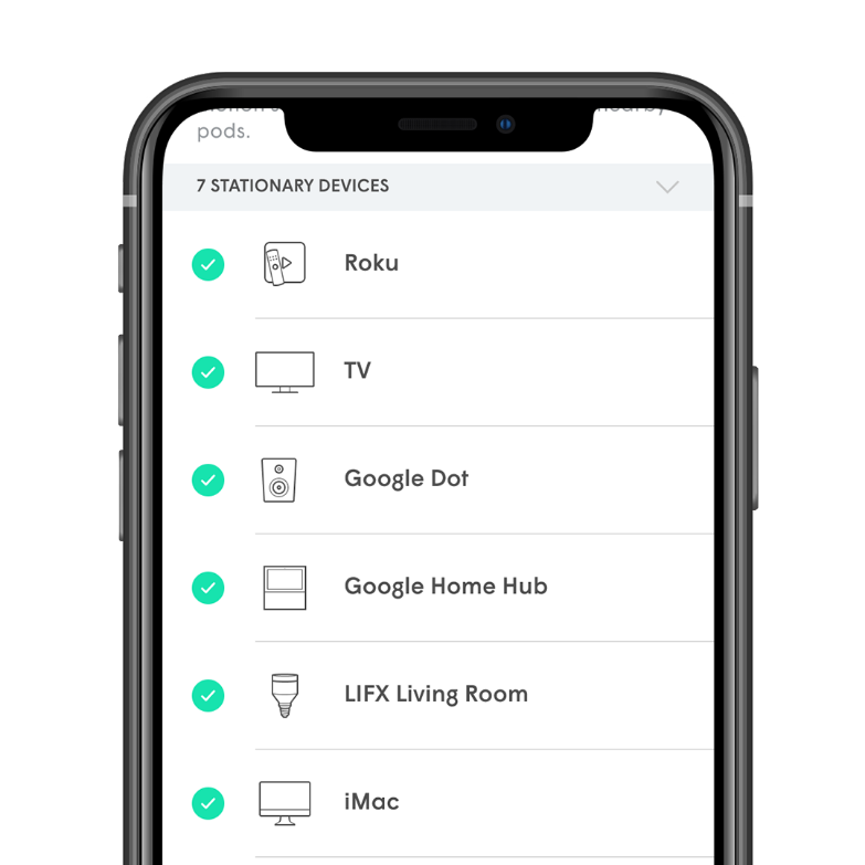 HomePass by Plume app showing different connected devices