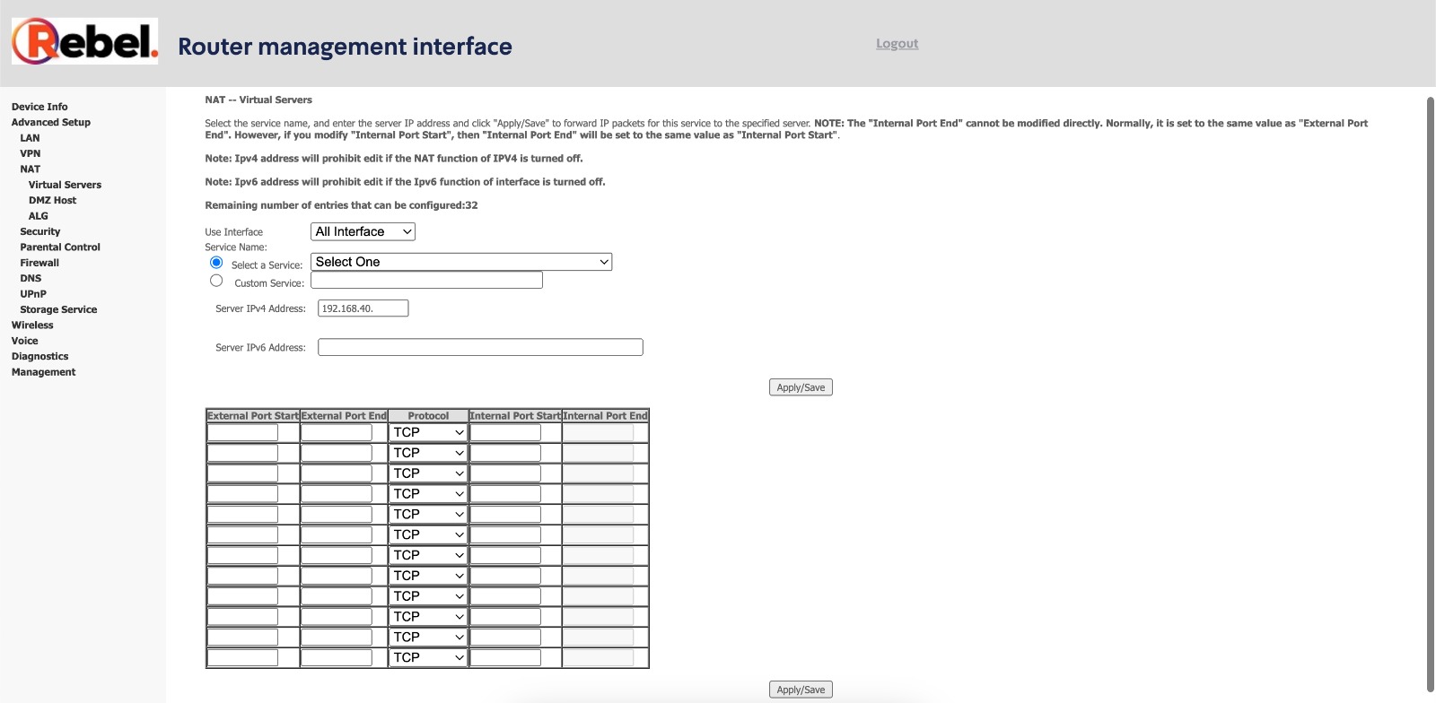 How do I set-up Port Forwarding on my Rebel R1 Router?